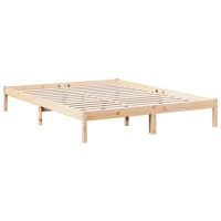 vidaXL Sängram utan madrass extra lång 140x210 cm massiv furu - Bild 3