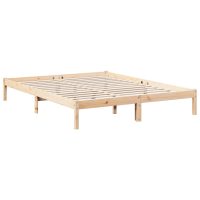 vidaXL Sängram utan madrass extra lång 160x210 cm massiv furu - Bild 3