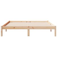 vidaXL Sängram utan madrass extra lång 160x210 cm massiv furu - Bild 4