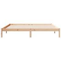 vidaXL Sängram utan madrass extra lång 200x210 cm massiv furu - Bild 4