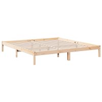 vidaXL Sängram utan madrass extra lång 200x210 cm massiv furu - Bild 6