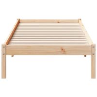 vidaXL Sängram utan madrass extra lång 80x220 cm massiv furu - Bild 4