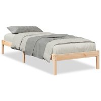 vidaXL Sängram utan madrass extra lång 90x220 cm massiv furu - Bild 2