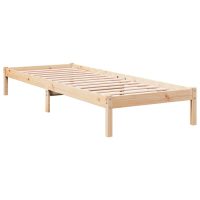 vidaXL Sängram utan madrass extra lång 90x220 cm massiv furu - Bild 3