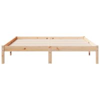 vidaXL Sängram utan madrass extra lång 160x220 cm massiv furu - Bild 4