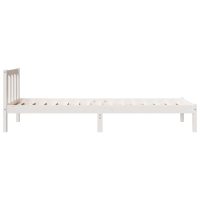 vidaXL Sängram utan madrass extra lång vit 80x210 cm massiv furu - Bild 5