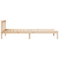 vidaXL Sängram utan madrass extra lång 90x210 cm massiv furu - Bild 5