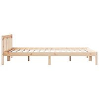 vidaXL Sängram utan madrass extra lång 140x210 cm massiv furu - Bild 5