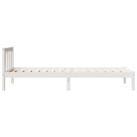 vidaXL Sängram utan madrass extra lång vit 90x220 cm massiv furu - Bild 5