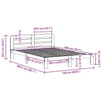 vidaXL Sängram utan madrass 120x200 cm massiv furu - Bild 9