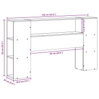 vidaXL Huvudgavel med förvaring 150 cm massiv furu - Bild 10