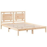 vidaXL Sängram utan madrass extra lång 140x220 cm massivt trä - Bild 3