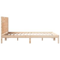 vidaXL Sängram utan madrass extra lång 160x210 cm massivt trä - Bild 5