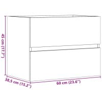 vidaXL Badrumsskåp betonggrå 60x38,5x45 cm konstruerat trä - Bild 11