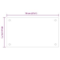 vidaXL Stänkskydd 2 st transparent 70x40 cm härdat glas - Bild 8