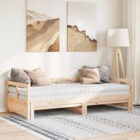 vidaXL Utdragbar dagbädd med madrasser 90x190 cm massiv furu - Bild 3