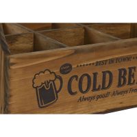 Box Home ESPRIT Cold Beer Brun Metall Granträ 6 flaskor 27 x 19 x 26 cm - Bild 4