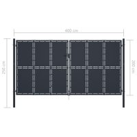 vidaXL Grind stål 400x200 cm antracit - Bild 5