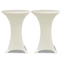 Duk till ståbord Ø70 Stretch Creme 2-pack - Bild 2