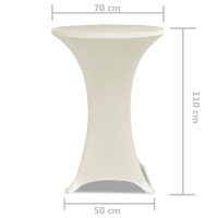 Duk till ståbord Ø70 Stretch Creme 2-pack - Bild 5