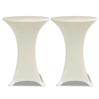 Duk till ståbord Ø80 Stretch Creme 2-pack - Bild 2