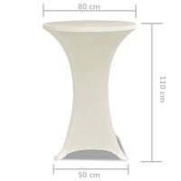 Duk till ståbord Ø80 Stretch Creme 2-pack - Bild 5