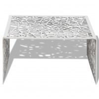 vidaXL Soffbord geometrisk design aluminium silver - Bild 4