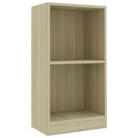 vidaXL Bokhylla sonoma-ek 40x24x75 cm konstruerat trä - Bild 2