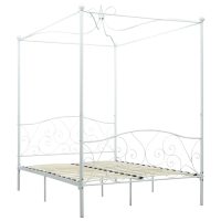 vidaXL Himmelsäng vit metall 120x200 cm - Bild 2