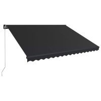 vidaXL Markis manuellt infällbar 450x300 cm antracit - Bild 2