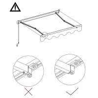 vidaXL Markis manuellt infällbar 450x300 cm antracit - Bild 8