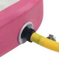 vidaXL Uppblåsbar gymnastikmatta med pump 700x100x20 cm PVC rosa - Bild 9