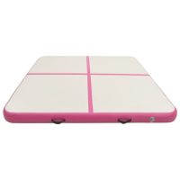 vidaXL Uppblåsbar gymnastikmatta med pump 200x200x20 cm PVC rosa - Bild 4