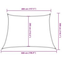 vidaXL Solsegel 160 g/m² brun 4/5x3 m HDPE - Bild 10