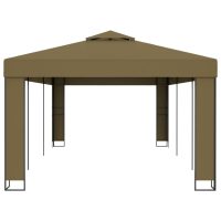 vidaXL Paviljong dubbla tak 3x6 m taupe 180 g/m² - Bild 3