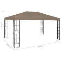 vidaXL Paviljong 4x3 m taupe - Bild 7