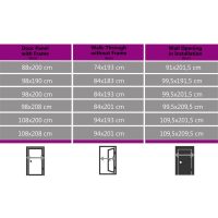 vidaXL Ytterdörr aluminium och PVC vit 100x210 cm - Bild 10