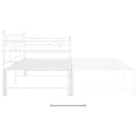 vidaXL Utdragbar sängram bäddsoffa vit metall 90x200 cm - Bild 5