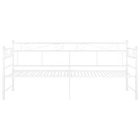 vidaXL Utdragbar sängram bäddsoffa vit metall 90x200 cm - Bild 7