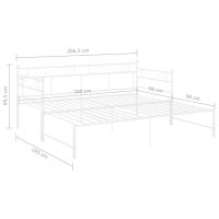 vidaXL Utdragbar sängram bäddsoffa vit metall 90x200 cm - Bild 11