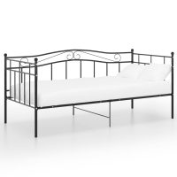 vidaXL Sängram bäddsoffa svart metall 90x200 cm - Bild 2