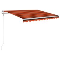 vidaXL Automatisk markis med vindsensor & LED 300x250 cm orange/brun - Bild 2