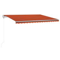 vidaXL Automatisk markis med vindsensor & LED 400x300 cm orange/brun - Bild 2