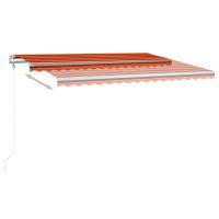 vidaXL Automatisk markis med vindsensor & LED 400x300 cm orange/brun - Bild 3