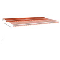 vidaXL Automatisk markis med vindsensor & LED 600x350 cm orange/brun - Bild 3