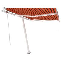 vidaXL Automatisk markis med vindsensor & LED 300x250 cm orange/brun - Bild 2