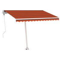 vidaXL Automatisk markis med vindsensor & LED 300x250 cm orange/brun - Bild 4