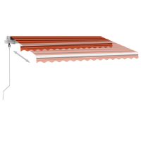 vidaXL Automatisk markis med vindsensor & LED 300x250 cm orange/brun - Bild 5