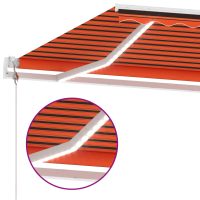 vidaXL Automatisk markis med vindsensor & LED 300x250 cm orange/brun - Bild 7