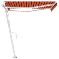 vidaXL Automatisk markis med vindsensor & LED 300x250 cm orange/brun - Bild 8